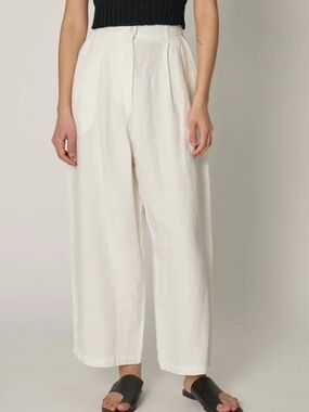 SHAINA MOTE Boy Trouser Linen in Salt